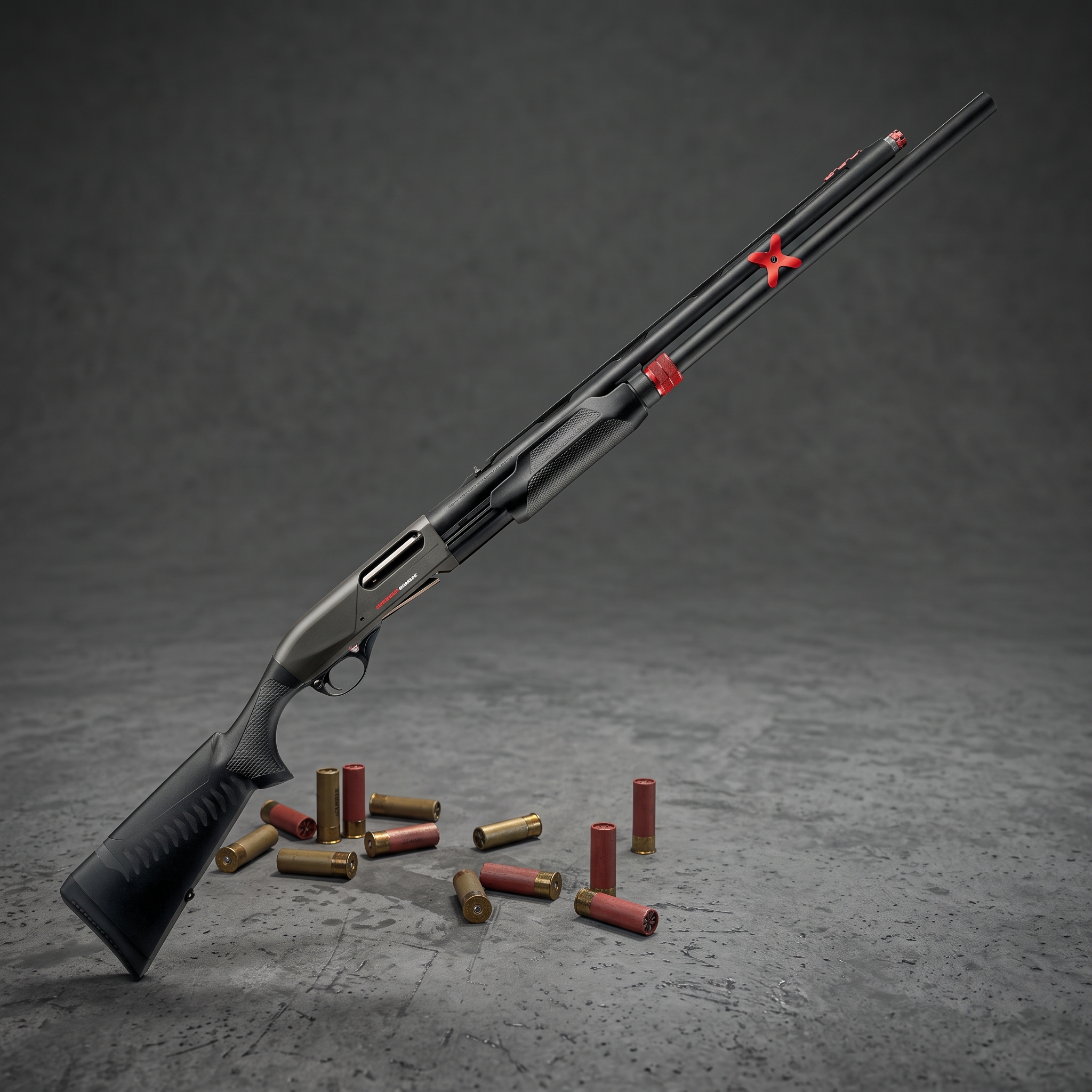 Benelli Nova Speed - strzelba pump-action z chwytem pistoletowym i nabojami myśliwskimi na ziemi